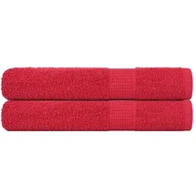 vidaXL Saunatücher 80 x 200 cm rot 2 St.