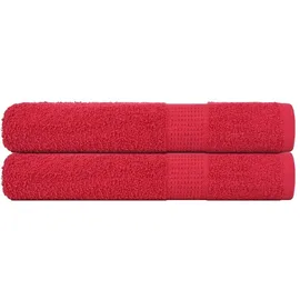 vidaXL Saunatücher 80 x 200 cm rot 2 St.