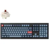 Keychron V6 Max QMK/VIA Wireless Mechanische Tastatur, 2.4 GHz/Bluetooth/USB-C 3-Mode RGB, Programmierbare Makros, Hot-Swap PBT Tastenkappen für Mac Windows Gateron Jupiter Brown