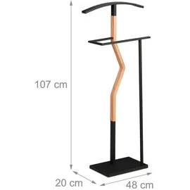 Relaxdays Herrendiener 107 x 48 x 20 cm Schwarz