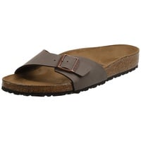 Birkenstock Damen Madrid Mocca, Birkibuc Sandal, 44 EU Schmal - 44 EU Schmal