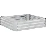Relaxdays Hochbeet 120 x 30 x 90 cm Silber