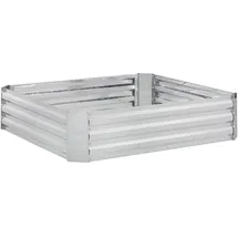 Relaxdays Hochbeet 120 x 30 x 90 cm Silber