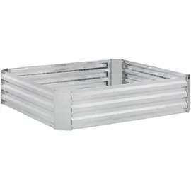 Relaxdays Hochbeet 120 x 30 x 90 cm Silber