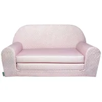 FORTISLINE Kindersitzgruppe Kindersofa "MINI" Kindercouch zum Aufklappen W386 rosa