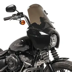 Lampenmaske MG5 passend für Harley Davidson Softail Street Bob 18-24 Lampen Verkleidung rauchgrau Craftride DPLB2