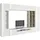 OTTO home Wohnwand OTTO HOME "New Egypt, Anbauwand, Medienwand, Wohnzimmerwand", weiß (weiß hochglanz lackiert, beton, optik matt), B:290cm H:190cm T:40cm, Glas, Holzwerkstoff, Kastenmöbel-Sets, Wohnwand, 2 Klappen,2 kleineTüren,2 große Türen,Regalaufsatz Breite