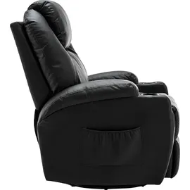 MCombo M MCombo Massagesessel Fernsehsessel Relaxsessel 7020, mit Heizung, Dreh 360° Schaukel, manuell verstellbar (schwarz-kunstleder)