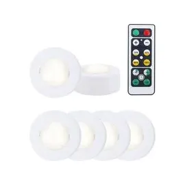 Briloner - Schrankbeleuchtung mit Fernbedienung, in Stufen dimmbar, Timer, Unterbauleuchte Küche, LED Lampe Kleiderschrank, Schrankbeleuchtung, Küchenlampe, Arbeitsplatte, 5,8x2,6 cm, Weiß