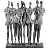 Casablanca modernes Design Casablanca Deko Skulptur Mädelsabend, - Beste Freundinnen - Poly silberfarben -Zertifikat Spruchanhänger, H 34 cm