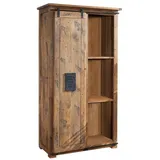 Massivmoebel24 MASSIVMOEBEL24.DE RAILWAY Schrank 100x50x190 Mango Farbe:Natur lackiert Größe:100x50x190 cm (BxTxH)