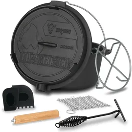 BBQ-Toro Dutch Oven Set 7-teilig Gusseisen schwarz