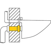 Haas + Sohn WC-Anschlussstutzen mit Dichtung Ø 110/110 mm,