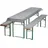 nyvi Bierbankauflagen Set 240 x 70 cm grau kariert 3-tlg.