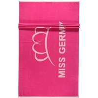 Miss Germany Strandtuch »Miss Germany«, (1 St.), Velours, mit großem Logo-Motiv, pink