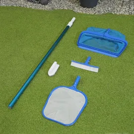 poolpanda Poolreiniger Set XS Poolkescher feinmaschig Poolbürste Teleskopstange