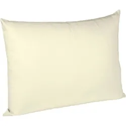 Kissenbezug FLEURESSE "Colours Mako Satin, 100% Baumwolle, mit Reißverschluss", beige (creme), B:40cm L:60cm, Mako-Satin, Mako-Satin, Kissenbezüge, Mako Satin, glänzend, glatt, Premium Qualität
