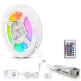 B.K.Licht LED Strip 3m mit Fernbedienung, Farbwechsel, kürzbar, Weiß