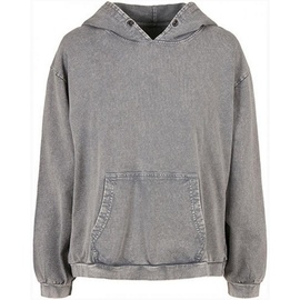 Build Your Brand Acid Washed Oversize Kapuzenpullover Asphalt 2XL