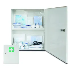 GRAMM medical Metall-Verbandschrank A 418.036.00500 , Mit Inhalt nach DIN 13 157