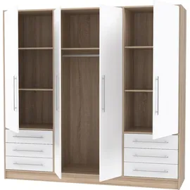 Forte Jupiter 207 x 200 x 60 cm weiß/eiche sonoma