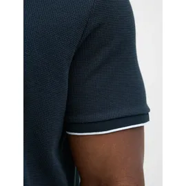 Jack & Jones PlusSize Poloshirt "JJEAUSTIN POLO SS NOOS PLS", Herren, Gr. 6XL, blau (sky captain detail:play), Jersey, Obermaterial: 58% Polyester, 40% Baumwolle, 2% Elasthan, JACK & JONES PLUSSIZE, unifarben, regular fit normal, Shirts, mit Polokragen