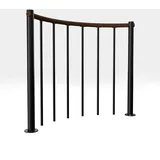 Minka Rundes Brüstungsgeländer 120 cm Holz/Stahl