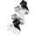VENICE BEACH Sneakersocken 6 Paar Schwarz/Weiß 31-34