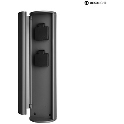 Deko-Light Outdoor Steckdosen-Turm ARAWAN, IP44, 2-fach, 220-240V, Alu-Druckguss, ohne Beleuchtung D-733055