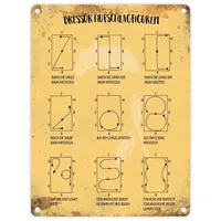 Trendaffe Metallschild mit Dressurreiten Hufschlagfiguren Motiv