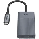Rapoo USB-C Hub UCH-4013 USB-C auf USB-A und USB-C, grau (00226496)"