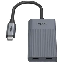 Rapoo USB-C Hub UCH-4013 USB-C auf USB-A und USB-C, grau (00226496)"