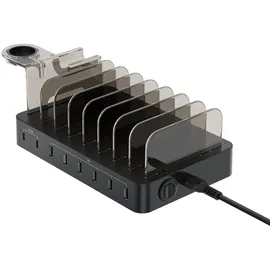 Conceptronic Ladegerät 8-Port 75W USB-PD Ladestation