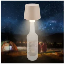 B.K.Licht Flaschenlampe Beige