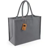 Westford Mill Jute Shopper Classic Schwarz 42 x 33 x 19 cm