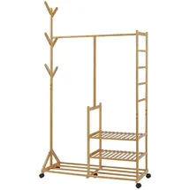 [en.casa] Ikaalinen Garderobenständer 100 x 38 x 176 cm beige