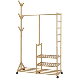 [en.casa] Ikaalinen Garderobenständer 100 x 38 x 176 cm beige