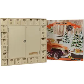 Brüder Mannesmann Werkzeuge MANNESMANN 599930 Hobby-Tool Kit Werkzeuge Adventskalender, Holz natur