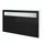 Vladon Sideboard 155 x 92 x 40 cm Weiß matt/Schwarz Hochglanz