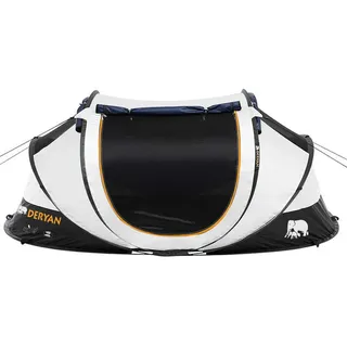 Deryan Pop-Up Zelt Luxus – 2 Personen – UV 50+ – 2 Sek. – Creme weiß 2 PERSONEN