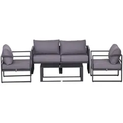 Outsunny Gartenmöbel-Set Aluminium, Polyester