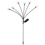 Kaemingk Solar Stabbeleuchtung 6 LEDs Outdoor Kunststoff 70cm Bunt