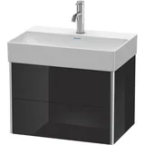Duravit Waschtischunterschrank 2 Auszüge 58,4 x 39,7 x 39 cm Schwarz Hochglanz