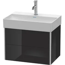 Duravit Waschtischunterschrank 2 Auszüge 58,4 x 39,7 x 39 cm Schwarz Hochglanz