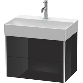 Duravit Waschtischunterschrank 2 Auszüge 58,4 x 39,7 x 39 cm Schwarz Hochglanz
