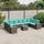 vidaXL Gartensofa-Set 11-tlg. schwarz