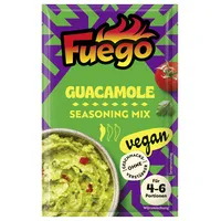 Fuego - Guacamole Seasoning Mix | Gewürzmischung für die Zubereitung von Guacamole | Vegan, ohne Geschmacksverstärker und ohne Palmöl | 30 g im Beutel