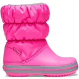 Crocs Winter Puff Boot Kids Stiefel, Electric Pink/Light Grey, 23/24 EU