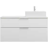 Burgbad Eqio Konsolenplatte, Ausschnitt rechts, 2 Schubladen, Breite 1200mm,