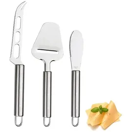 mmotzsb Käsemesser Set 3-tlg. Silber/Weiß